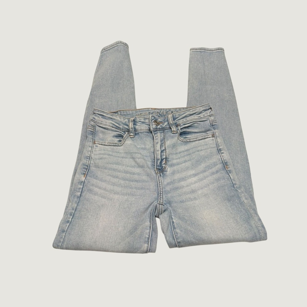 American Eagle Skinny Jeans Light Wash Blue Womens Size 4 Regular